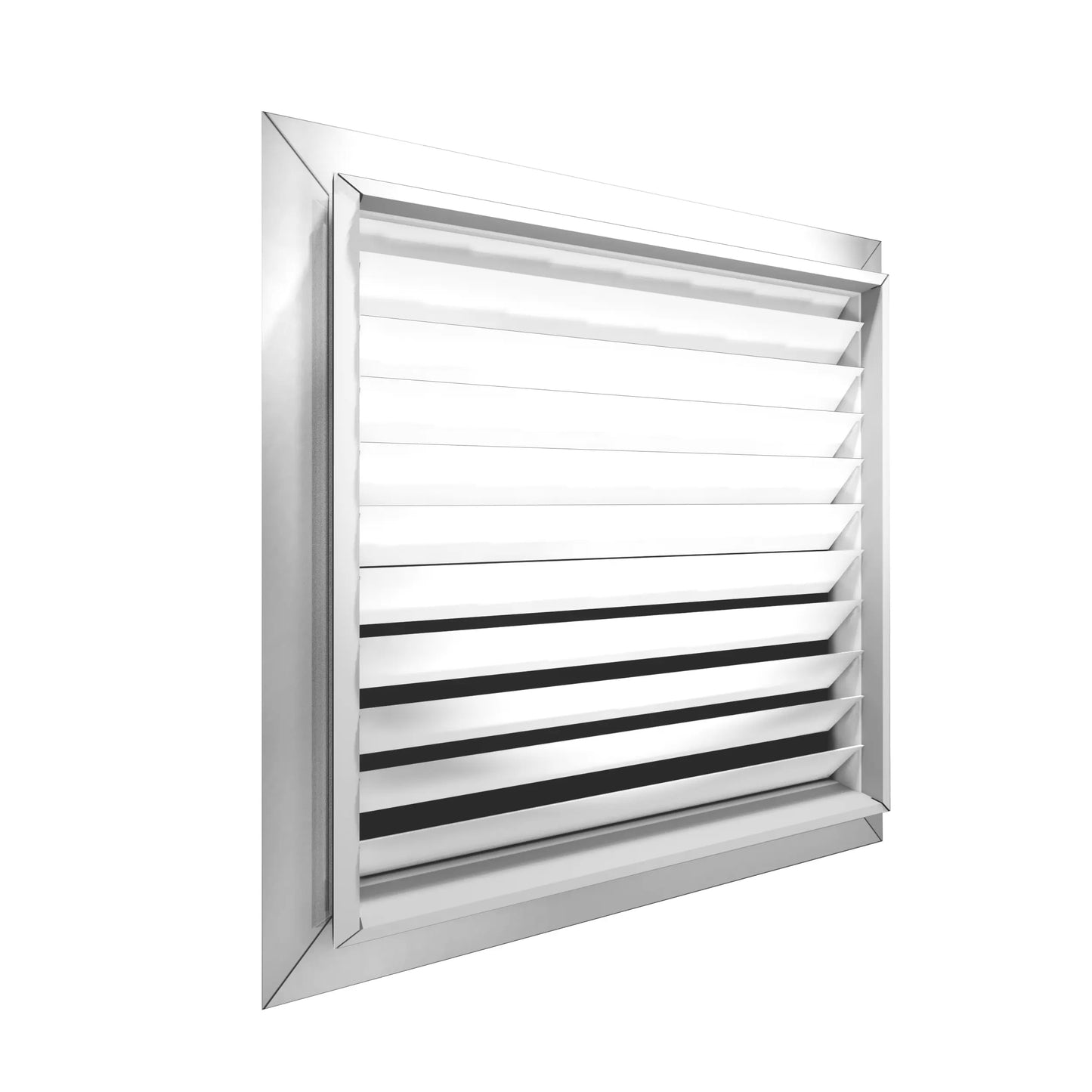 8X8 Aluminum return air grill side view