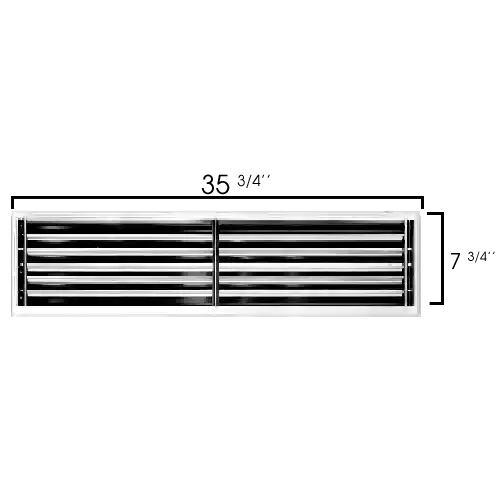 Rejilla AC Moderna 36x8 - Rejilla Decorativa Blanca - Difusor Ranura Lineal Estándar 99,9% Aluminio - MAIER INTERNACIONAL