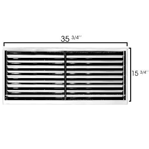 Rejilla AC Moderna 36x16 - Rejilla Decorativa Negra - Difusor Ranura Lineal Estándar 99,9% Aluminio - MAIER INTERNACIONAL