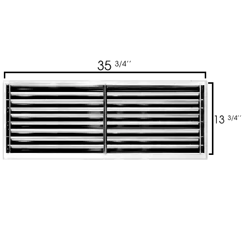 Rejilla AC Moderna 36x14 - Rejilla Decorativa Blanca - Difusor Ranura Lineal Estándar 99,9% Aluminio - MAIER INTERNACIONAL
